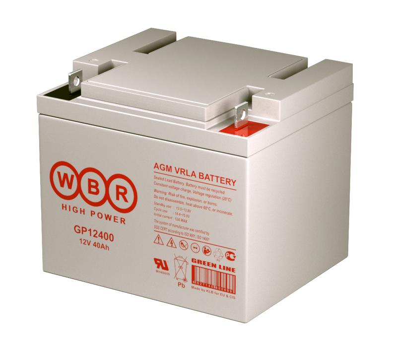  Аккумулятор 12В 40А.ч WBR GP12400 WBR фото в каталоге от BTSprom.by