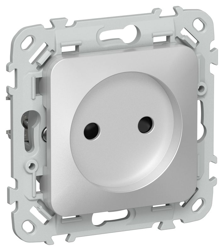 розетка сп flite рсш01-0-фла 10а без заземл. с защ. шторками механизм алюм. iek fi-r13-10-k47 от BTSprom.by
