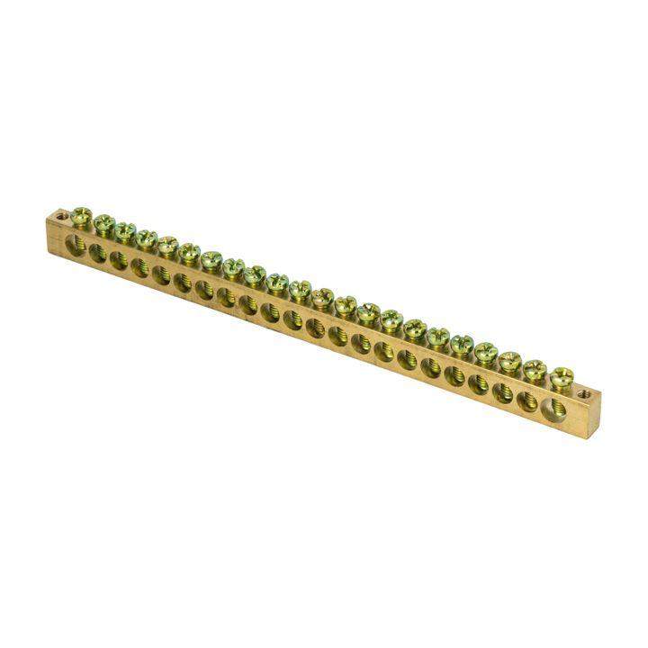 шина pen "ноль-земля" 6х9 22 отвер. латунь крепеж по краям proxima ekf sn0-63-22-k от BTSprom.by