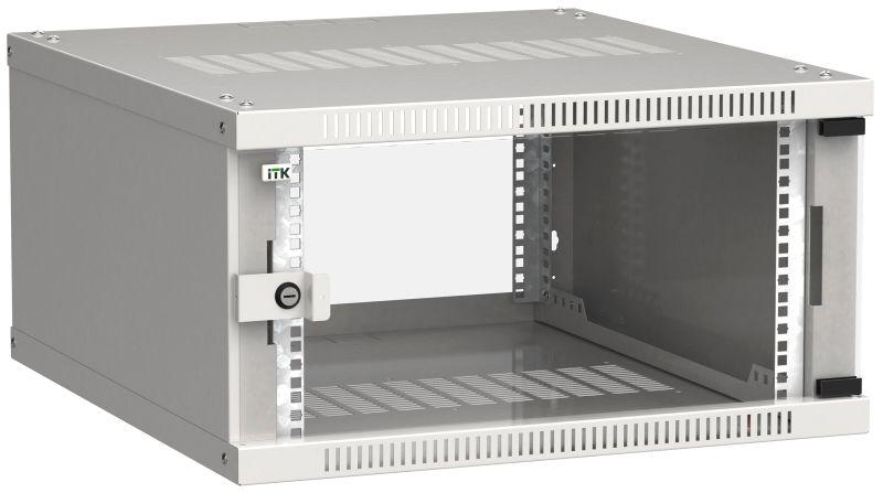 шкаф linea we 6u 600x650мм дверь стекло сер. itk lwe3-06u67-gf от BTSprom.by