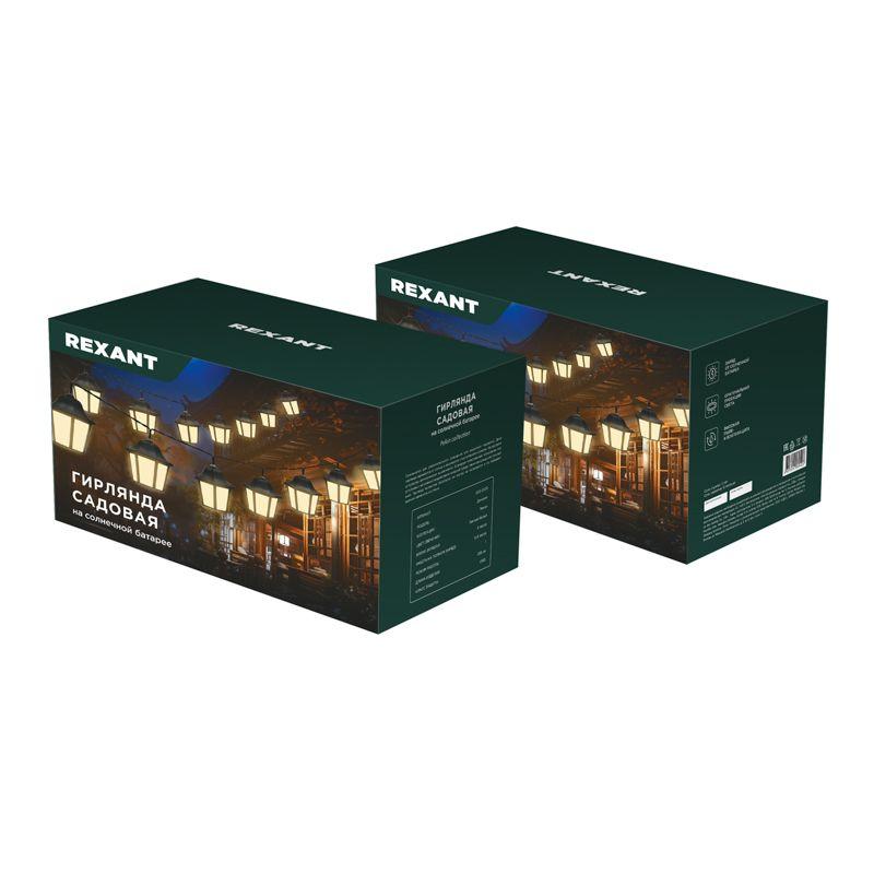  Гирлянда садовая Дэнлонг 3000К встроен. аккумулятор солнечная панель коллекция Пекин Rexant 602-2430 фото в каталоге от BTSprom.by