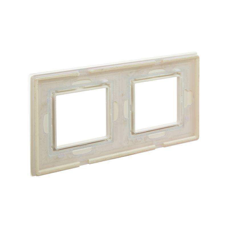  Рамка 2-м 4мод. Avanti натуральн. стекло свет. зел. DKC 4406824 фото в каталоге от BTSprom.by