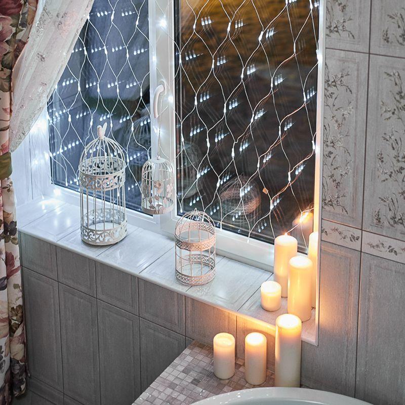  Гирлянда светодиодная "Сеть" 1.5х1.5м 150LED бел. 12Вт 220-240В IP20 с контроллером 8 режимов провод ПВХ прозр. Neon-Night 215-125 фото в каталоге от BTSprom.by