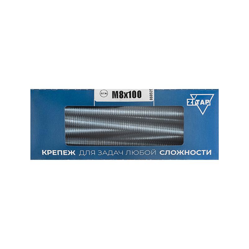 болт с шестигранной головкой м8х100 din 933 оцинк. (уп.20шт) tech-krep/zitar 126505 от BTSprom.by