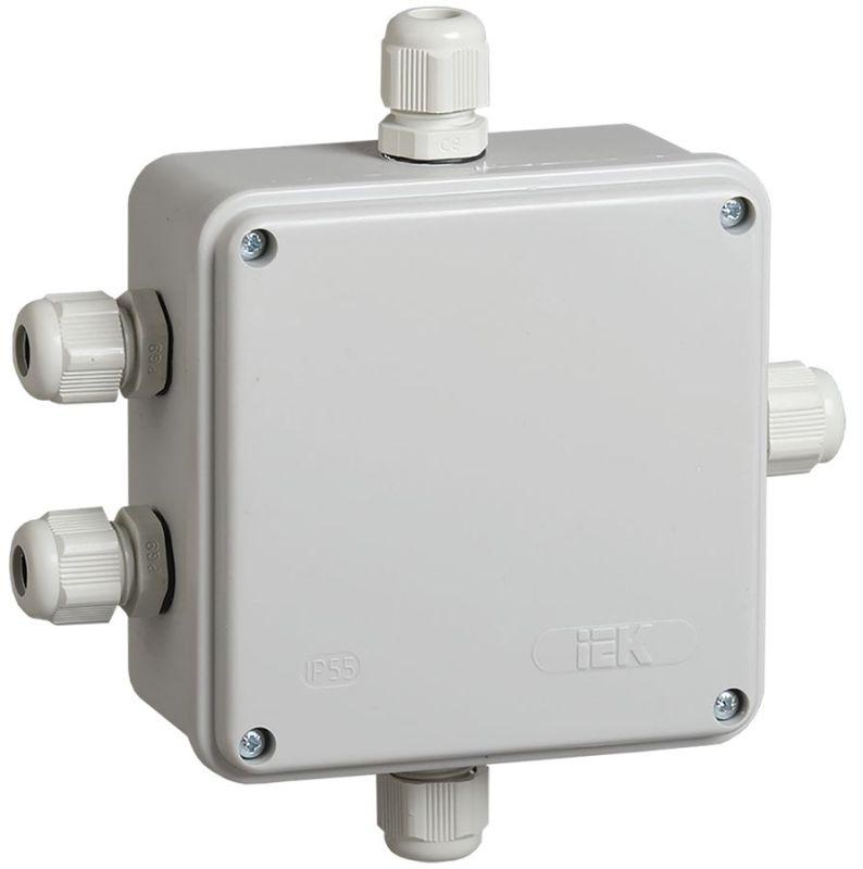 коробка распаячная оп 100х100х50 ip55 км41330 pg9 iek uko10-100-100-050-k51-55 от BTSprom.by