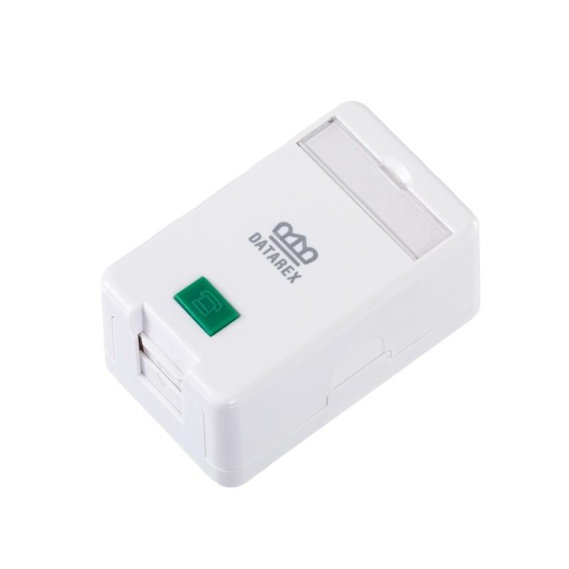 коробка настенная 1 порт шторка бел. datarex dr-512000 от BTSprom.by