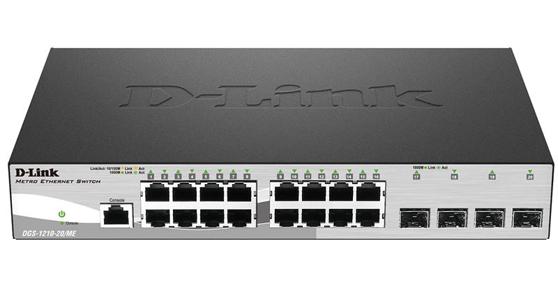 коммутатор управляемый dgs-1210-20/me/a1a 16g 4sfp d-link 1359421 от BTSprom.by