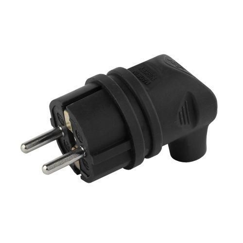 вилка каучуковая с заземл. 90град 16а ip44 черн. v9-b-ip44 эра б0044542 от BTSprom.by