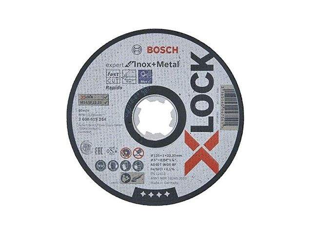 круг отрезной 125х1.6x22.2 мм для нерж. стали x-lock standard for inox bosch ( прямой, подходит для всех типов ушм) от BTSprom.by