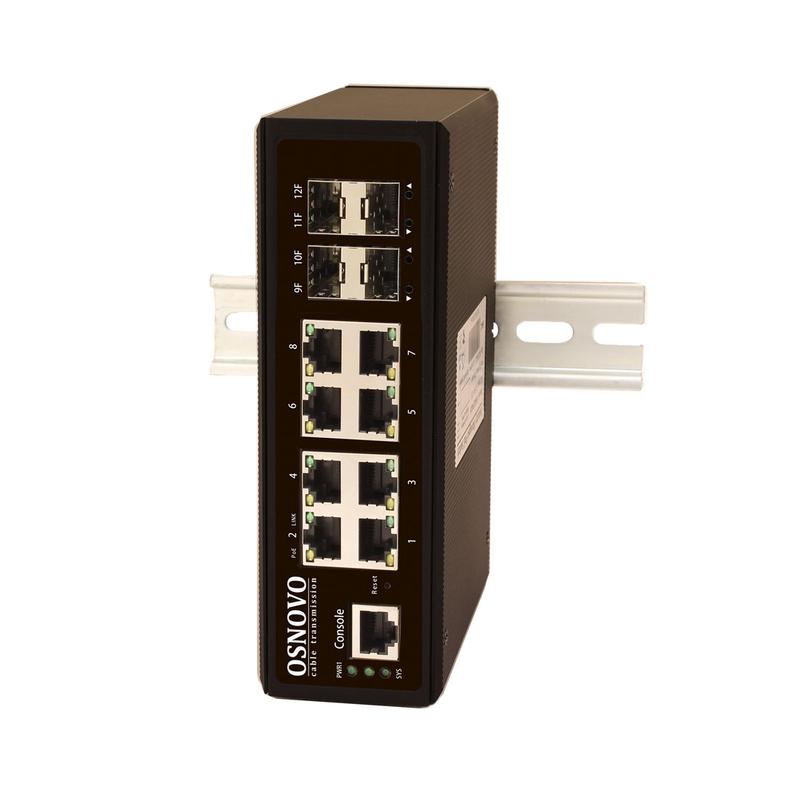 коммутатор промышленный управляемый (l2+) sw-70804/il gigabit ethernet на 8 ge rj45 + 4 osnovo 13349 от BTSprom.by