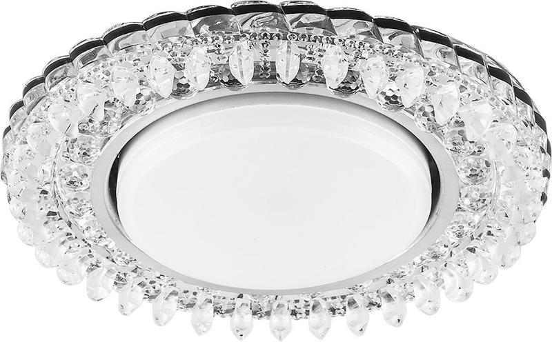 светильник встраиваемый со светодиодной подсветкой 20ledх2835 smd 4000к 15вт gx53 без лампы прозрачн. хром cd4027 с драйвером в комплекте feron 29541 от BTSprom.by