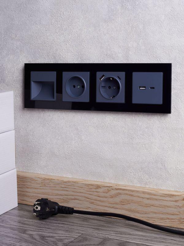  Розетка BRITE USB A+C 18Вт РЮ11-1-БрМ механизм маренго IEK BR-U22-018-K35 фото в каталоге от BTSprom.by