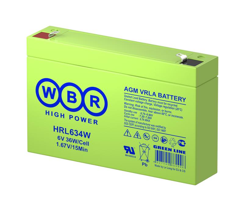 аккумулятор 6в 9а.ч wbr hrl634w wbr от BTSprom.by
