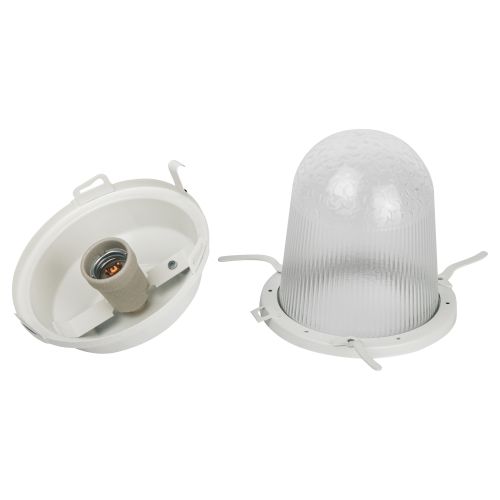  Светильник НСП 02-100-001 Желудь max 100Вт E27 IP54 170х260 без решетки сталь стекло бел. ЭРА Б0052017 фото в каталоге от BTSprom.by