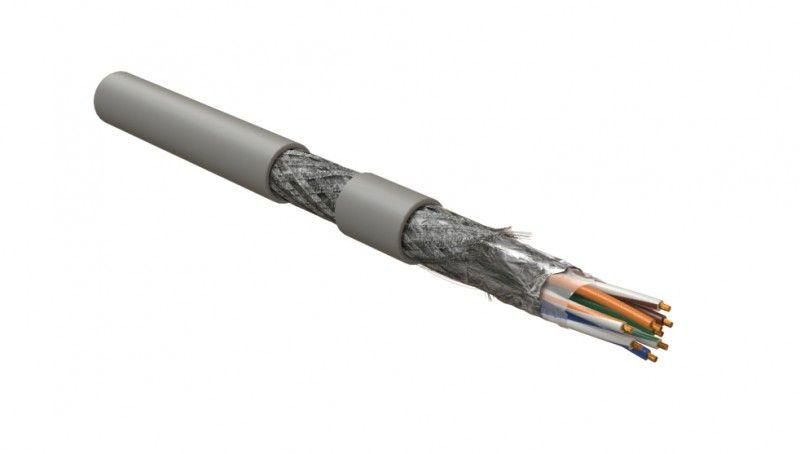 кабель sf/utp кат.5e 4х2х26awg (7х0.16мм) мж patch pu isfutp4-c5e-p26/7-pu-gy для сетей industrial ethernet сер. (уп.500м) hyperline 444053 от BTSprom.by