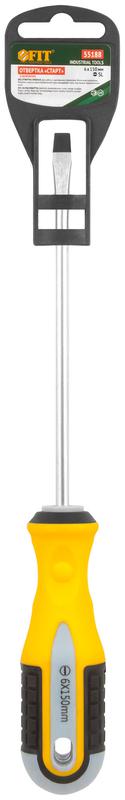  Отвертка "Старт" CrV сталь прорезиненная ручка 6х150мм SL FIT 55188 фото в каталоге от BTSprom.by