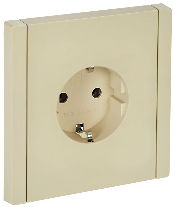розетка сп forte&piano fp414 16а с заземл. без защ. шторок безвинт. крепл. ваниль iek fp-r11-16-1-k10 от BTSprom.by