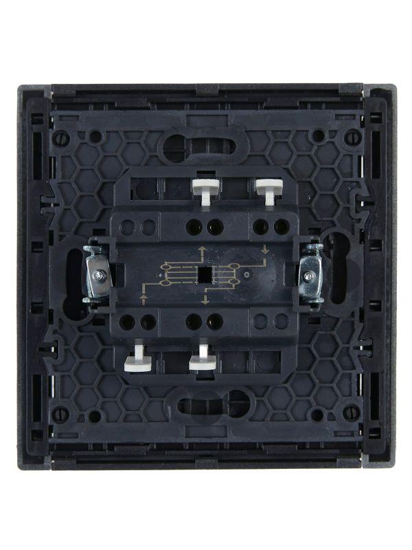  Выключатель перекрестный 1-кл. СП FORTE&PIANO 10А FP512 сталь IEK FP-V13-0-10-1-K46 фото в каталоге от BTSprom.by