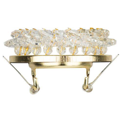  Светильник DK16 GD/WH декор "круглый с мелкими хрусталиками" зол./прозр. ЭРА C0043749 фото в каталоге от BTSprom.by