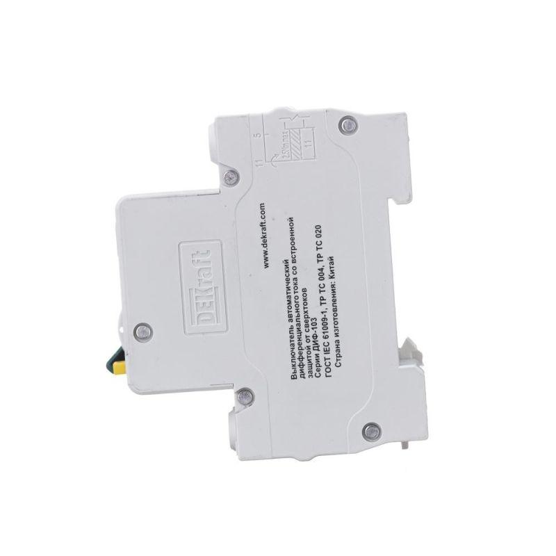  Выключатель автоматический дифференциального тока 2п (1P+N) C 20А 30мА тип AC 4.5кА ДИФ-103NEW DEKraft 16053DEK фото в каталоге от BTSprom.by