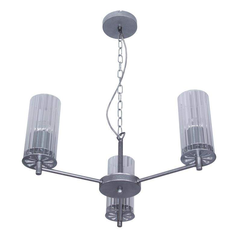  Светильник "Ника" 231 (плафон 0014) НСБ 01-3х60-177 Е27 [ИМ] подвесной серебр. Элетех 1005405301 фото в каталоге от BTSprom.by