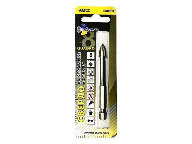 сверло по кафелю/стеклу 8 мм quadro trio-diamond 440008 от BTSprom.by