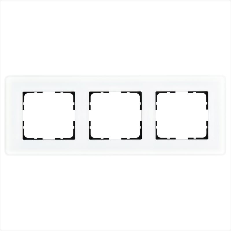 рамка 3-м g-glass закругленная стекло матов. бел. jasmart g1003gw-rm от BTSprom.by