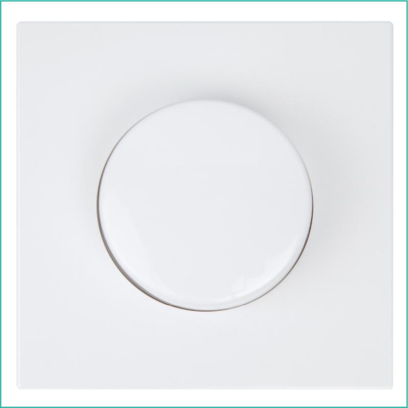 светорегулятор поворотно-нажимной (диммер) сп fd led 30-400вт 1gang 2way с накладкой механизм бел. глянцевый jasmart fd4012w от BTSprom.by