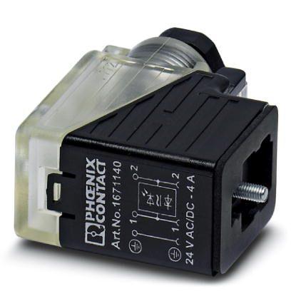 модуль штекерный sacc-v-3con-pg9/bi-1l-s для электромагнит. клапана phoenix contact 1671140 от BTSprom.by