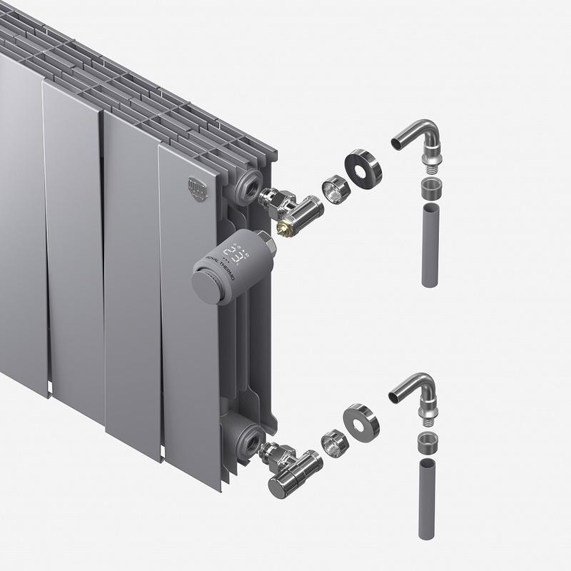  Набор термостатический для радиатора осевой Design Pro 15мм М30х1.5 хром Royal Thermo НС-1458114 фото в каталоге от BTSprom.by