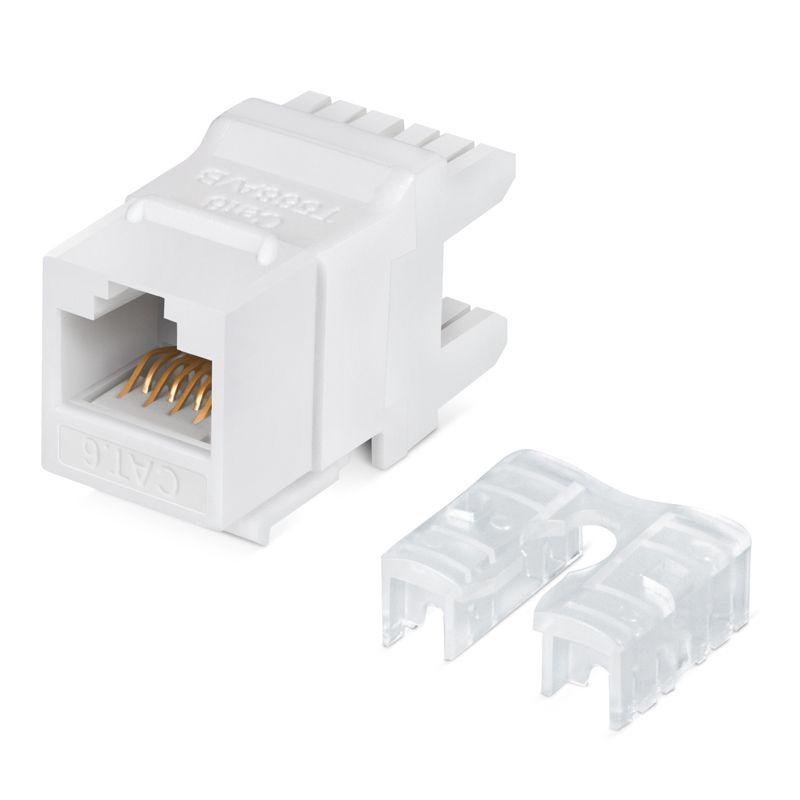модуль keystone jack rj-45(8p8c) utp неэкранир. кат.6 тип 180град. бел. pro rexant 02-0250 от BTSprom.by