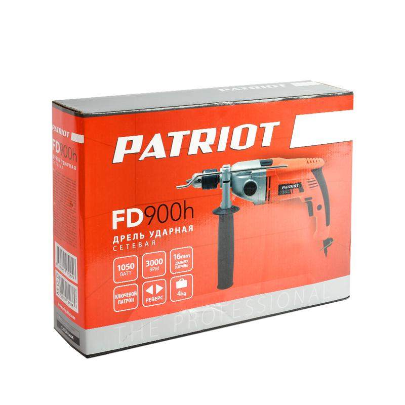 дрель электрическая ударная fd 900h 2 скорости с ударом 1050вт patriot 120301466 от BTSprom.by