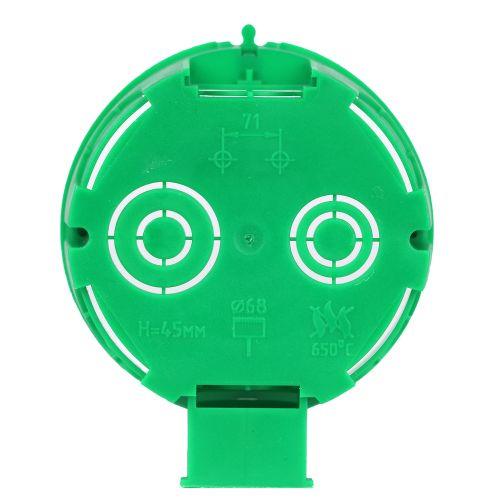  Коробка установочная 68х45мм для твердых стен с саморезами один стыковочный узел IP20 зел. KUTS1-68-45-green Эра Б0061164 фото в каталоге от BTSprom.by