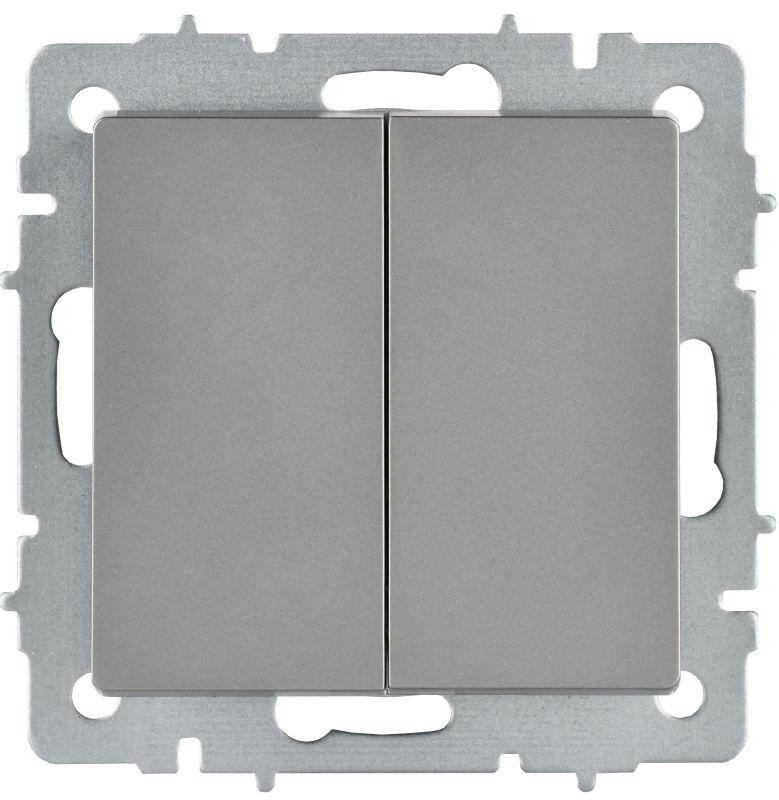  Выключатель перекрестный 2-кл. СП BRITE ВС10-2-3-БрС 10А механизм сталь IEK BR-V23-0-10-K46 фото в каталоге от BTSprom.by