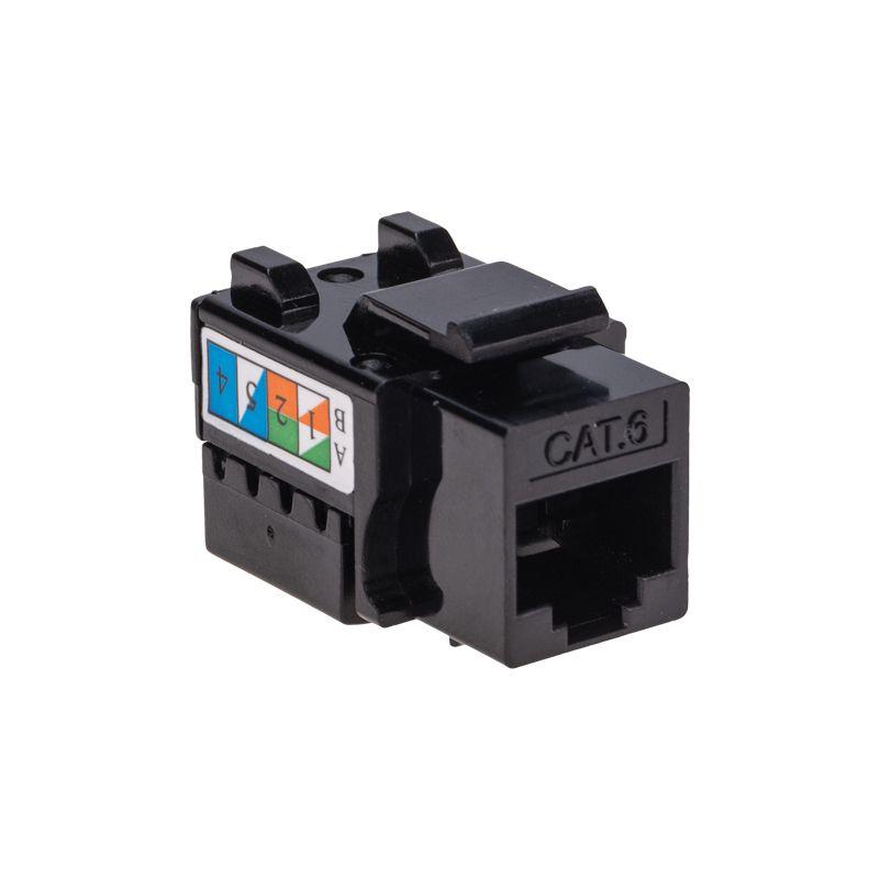  Модуль Keystone Jack RJ-45(8P8C) кат.6 UTP неэкранир. тип 90град. черн. PRO Rexant 02-0255 фото в каталоге от BTSprom.by