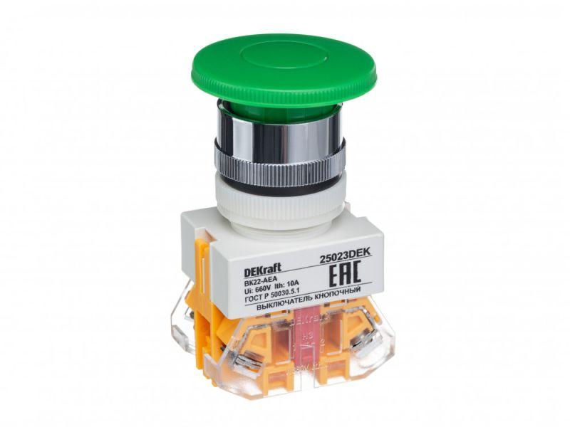 выключатель кнопочный "грибок" aea вк-22 d22мм 220в зел. dekraft 25023dek от BTSprom.by выключатель кнопочный "грибок" aea вк-22 d22мм 220в зел. dekraft 25023dek от BTSprom.by
