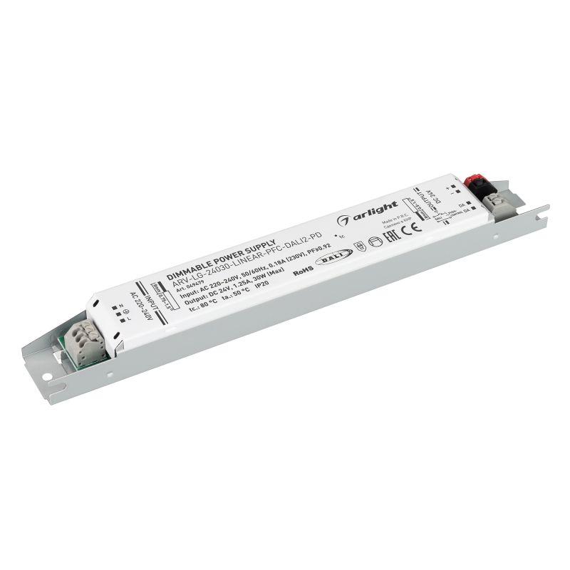блок питания arv-lg-24030-linear-pfc-dali2-pd 24в 1.25а 30вт ip20 метал. arlight 049479 от BTSprom.by