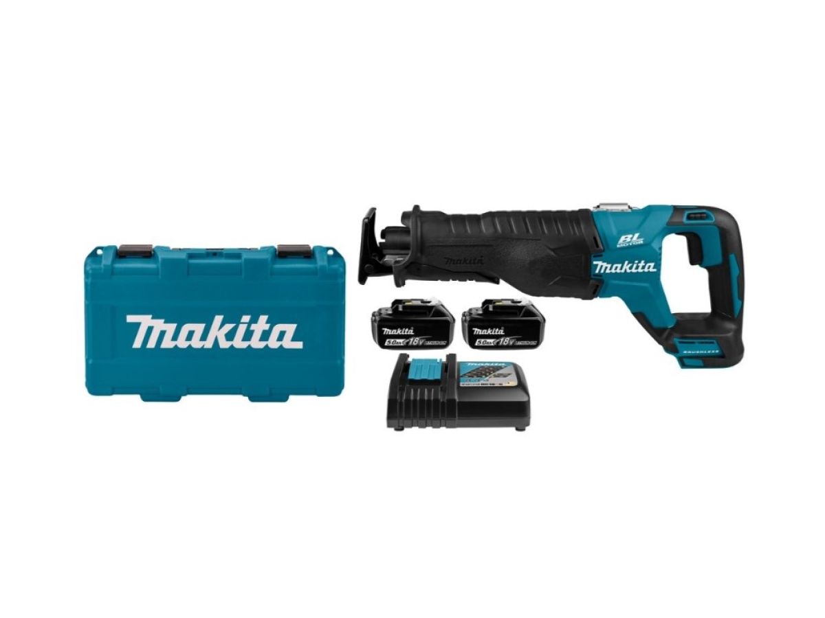 аккум. сабельная пила makita lxt djr 187 rt в кейсе (18.0 в, 1 акк., 5.0 а/ч, li-ion, дерево до 255 мм, металл до 130 мм) djr187rt от BTSprom.by
