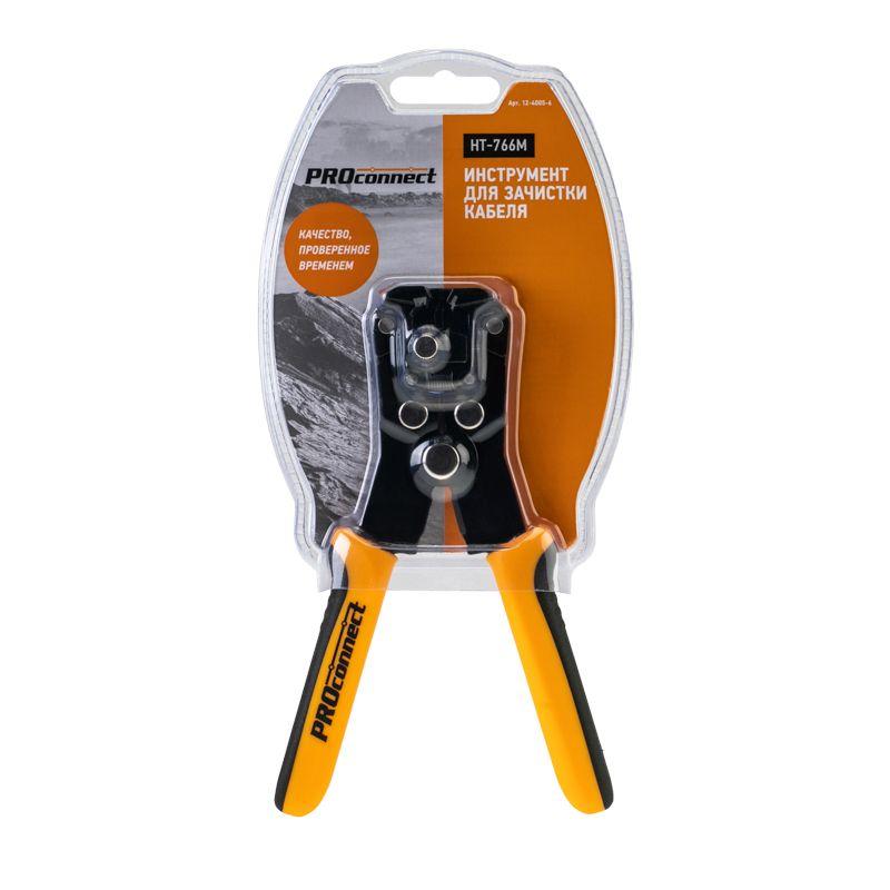  Инструмент для зачистки кабеля 0.2-6.0кв.мм и обжима наконечников HT-766М PROCONNECT 12-4005-6 фото в каталоге от BTSprom.by