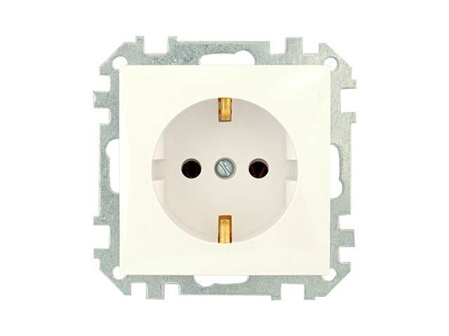 розетка 1-ая (скрытая, с/з) бежевая, стиль, bylectrica рс16-525 бежевый от BTSprom.by