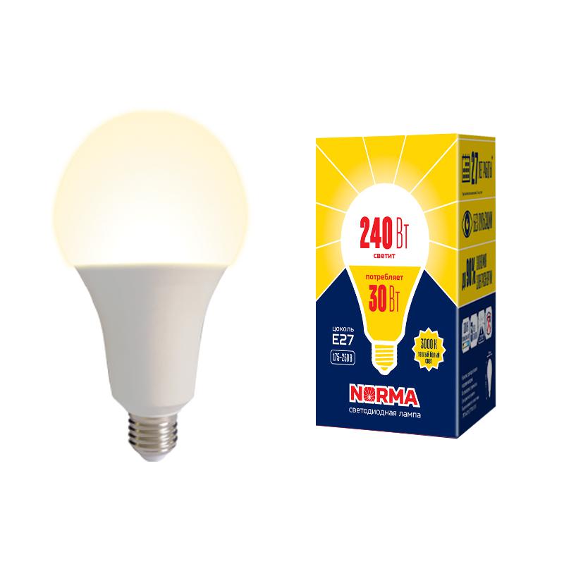 лампа светодиодная led-a95-30w/3000k/e27/fr/nr norma 30вт матовая 3000к тепл. бел. e27 (упак. картон) volpe ul-00005604 от BTSprom.by