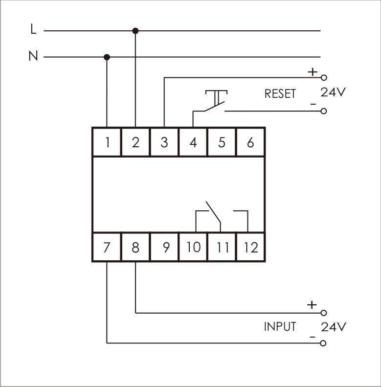 счетчик времени работы clg-03 24-264в ac/dc 8а 1no/nc ip20 вход сброса реле управления нагрузкой прямой счет импульсов (1-999 999) управление нагрузкой блокировка доступа pin-кодом на din-рейку f&f ea16.002.001 от BTSprom.by