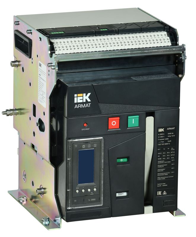 выключатель автоматический воздушный 3п b 2000а 85ка ty стац. с комплектом аксессуаров armat iek ar-acb-3fb-085-2000a-tycf от BTSprom.by