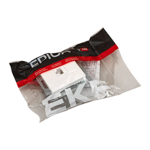  Розетка компьютерная СП Эпика RJ45 кат.5 механизм бел. EKF UP1-SOW-RJ45-5 фото в каталоге от BTSprom.by