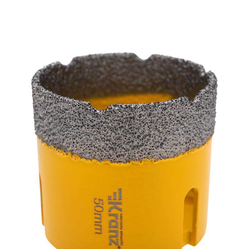  Коронка алмазная профессиональная по керамограниту и железобетону М14 вакуумное спекание 50мм для УШМ Kranz KR-92-1021 фото в каталоге от BTSprom.by