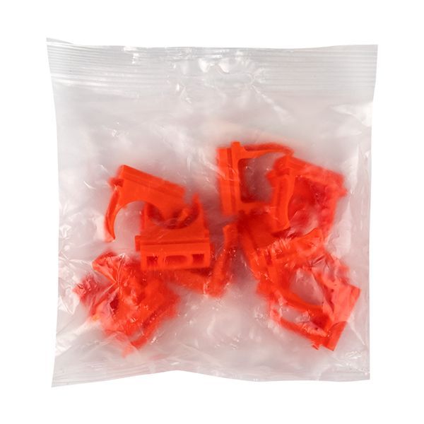  Держатель для труб (клипса) d20мм оранж. (уп.10шт) Plast EKF derj-z-20o фото в каталоге от BTSprom.by