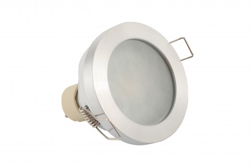  Светильник 50Вт GU10 IP44 встраив. влагозащ. алюм. сер. DENKIRS 427065 фото в каталоге от BTSprom.by