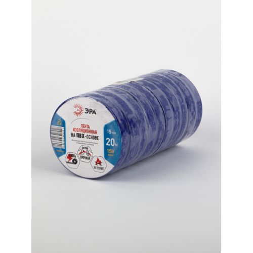  Изолента ПВХ 15ммх20м син. ЭРА C0036551 фото в каталоге от BTSprom.by