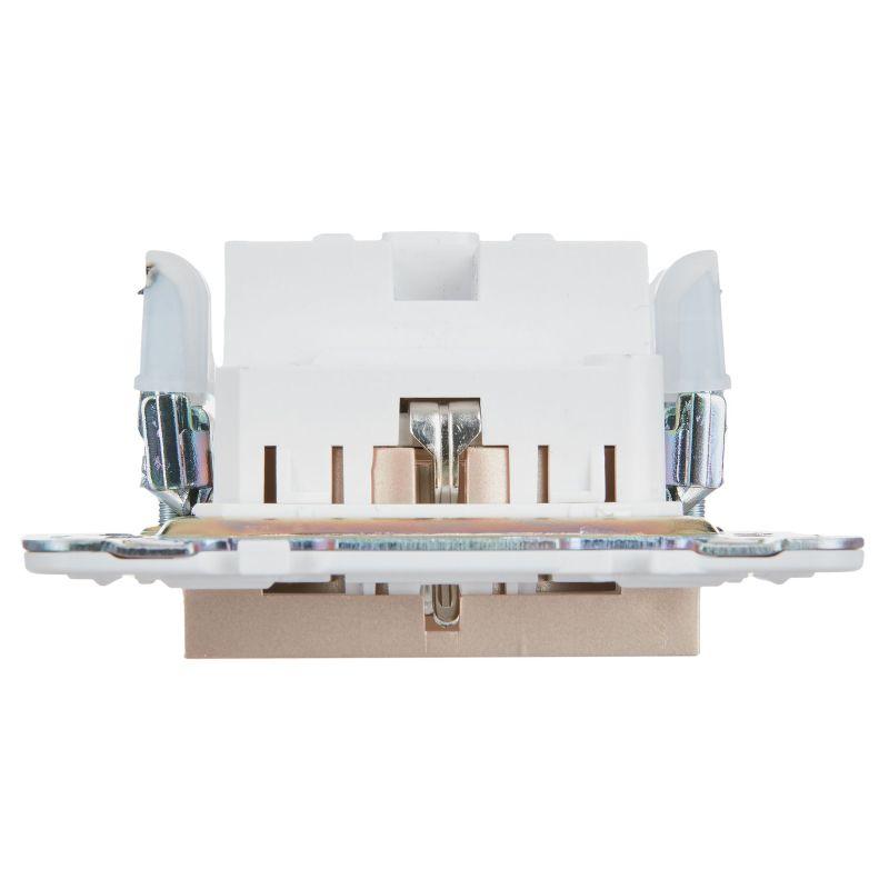  Розетка SKANDY 16А с заземл. защ. шторки безвинт. крепл. SK-R06Sa песочн. IEK SK-R14-16-1-K98 фото в каталоге от BTSprom.by