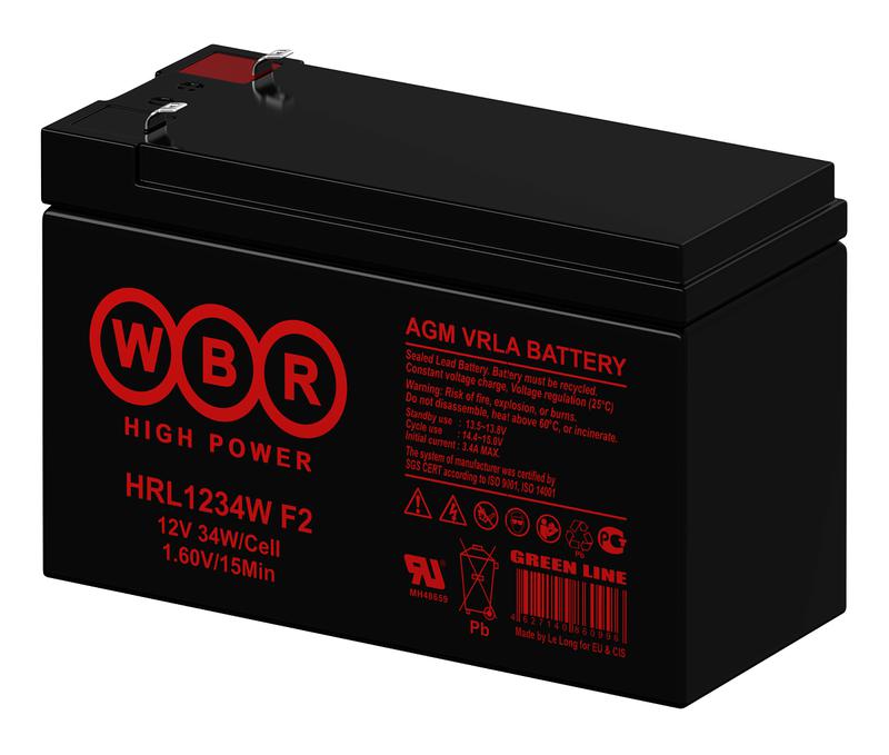 аккумулятор 12в 9а.ч wbr hrl1234w f2 wbr от BTSprom.by